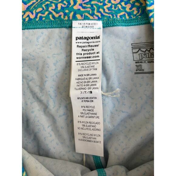 Patagonia Women's Subtidal Blue Sea Texture Maipo 8" Hiking Shorts Size XL - Picture 6 of 7